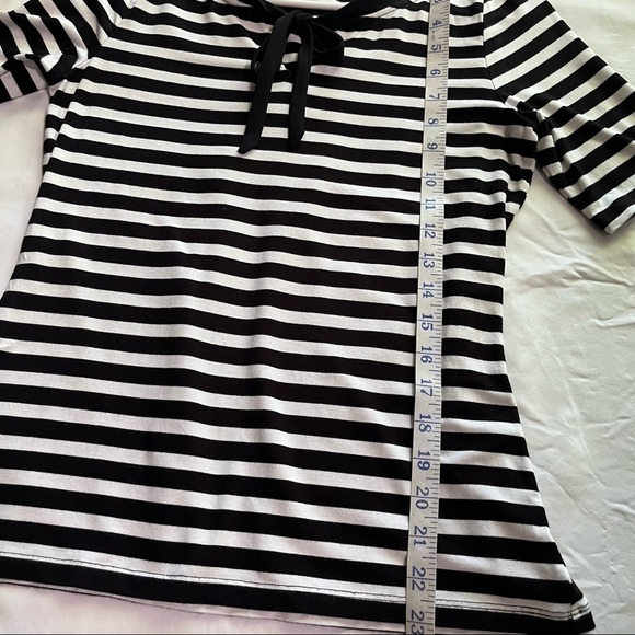 Talbot Medium Black and White Striped Tops  Women - Picture 11 of 16